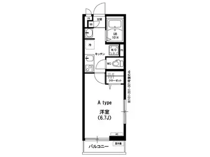 リブリ・PINE HOUSE(1K/2階)の間取り写真