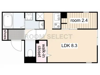 LUORE浅間町(1LDK/5階)の間取り写真