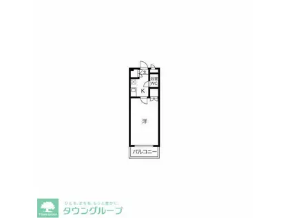 菊名ガーデンヒルズ(1K/3階)の間取り写真