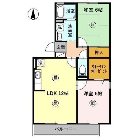 ルミエール(2LDK/3階)の間取り写真