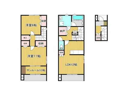 APTサン・シルフI(2LDK/2階)の間取り写真