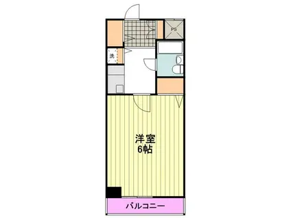 モナーク立川高松町(1K/4階)の間取り写真