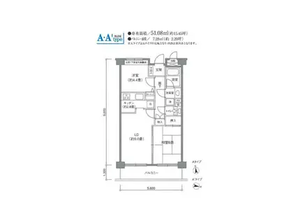 ステラコート(2LDK/1階)の間取り写真