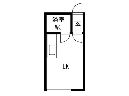 山田コーポ(ワンルーム/1階)の間取り写真