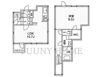 アーバンフラッツ目黒本町(1LDK/1階)の間取り写真