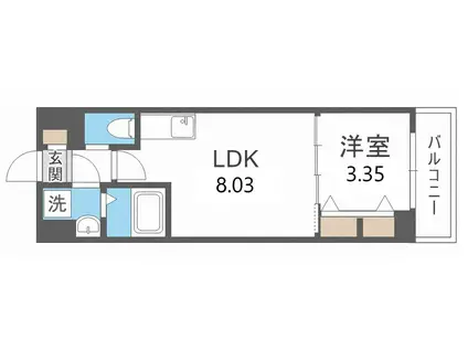 FDS AERAS VIM(1LDK/2階)の間取り写真