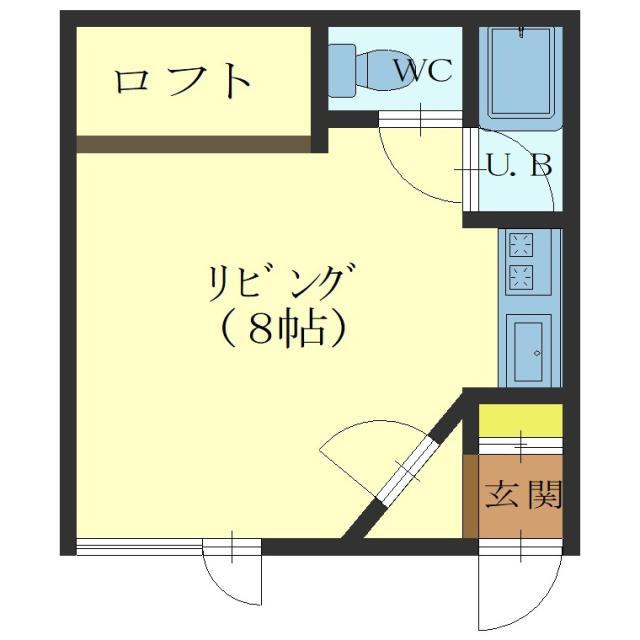 イースト VILLAGE APARTMENT(ワンルーム/1階)の間取り写真