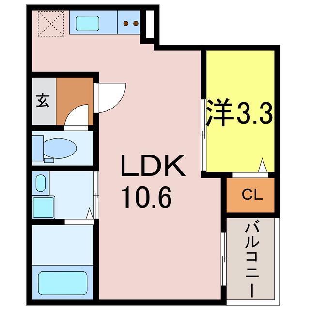 JACK KAMISHIGEHARAI(1LDK/2階)の間取り写真