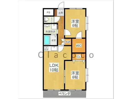 アルヴィラージュ(2LDK/1階)の間取り写真