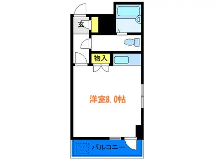 スリーハイム金町(ワンルーム/2階)の間取り写真