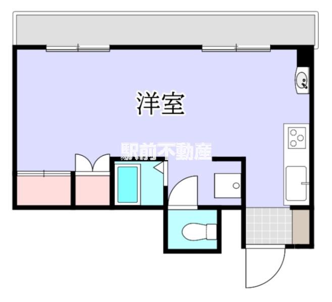 パラッツォ櫛原(ワンルーム/4階)の間取り写真