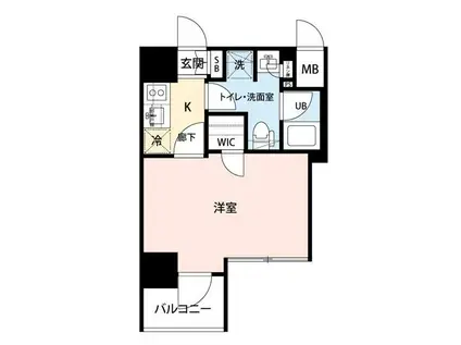 アビタ住吉(1K/10階)の間取り写真