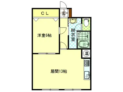丸タカビル(1LDK/4階)の間取り写真