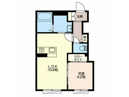 SH・アルチェトリム(1LDK/1階)の間取り写真