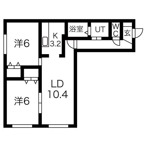 ヴィラサンリット(2LDK/4階)の間取り写真