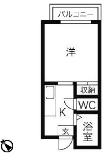 プラージュII(1K/3階)の間取り写真
