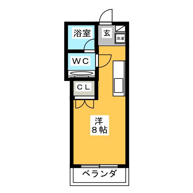 センコーナイン(ワンルーム/4階)の間取り写真