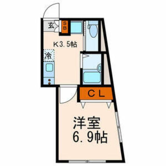 PETIT MIGNON(1K/2階)の間取り写真