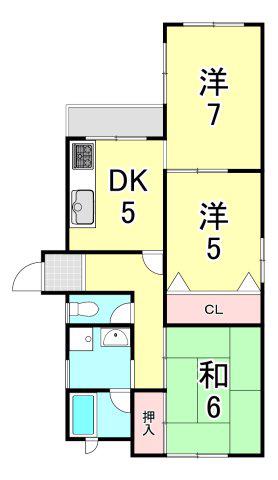 メゾンミヤマエ(3DK/3階)の間取り写真