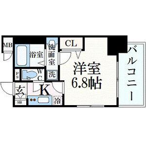 プレサンス広小路通パルス(1K/10階)の間取り写真