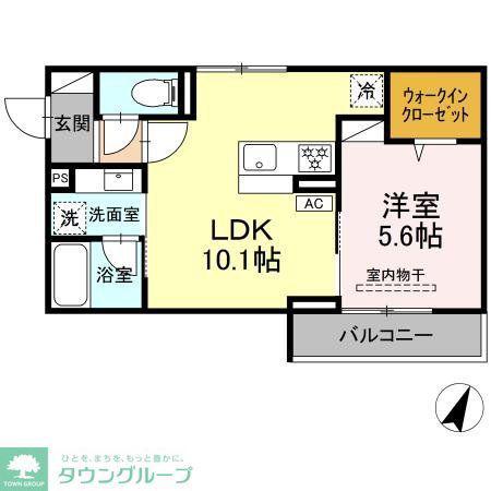 エスペリア相模が丘5丁目(1LDK/2階)の間取り写真