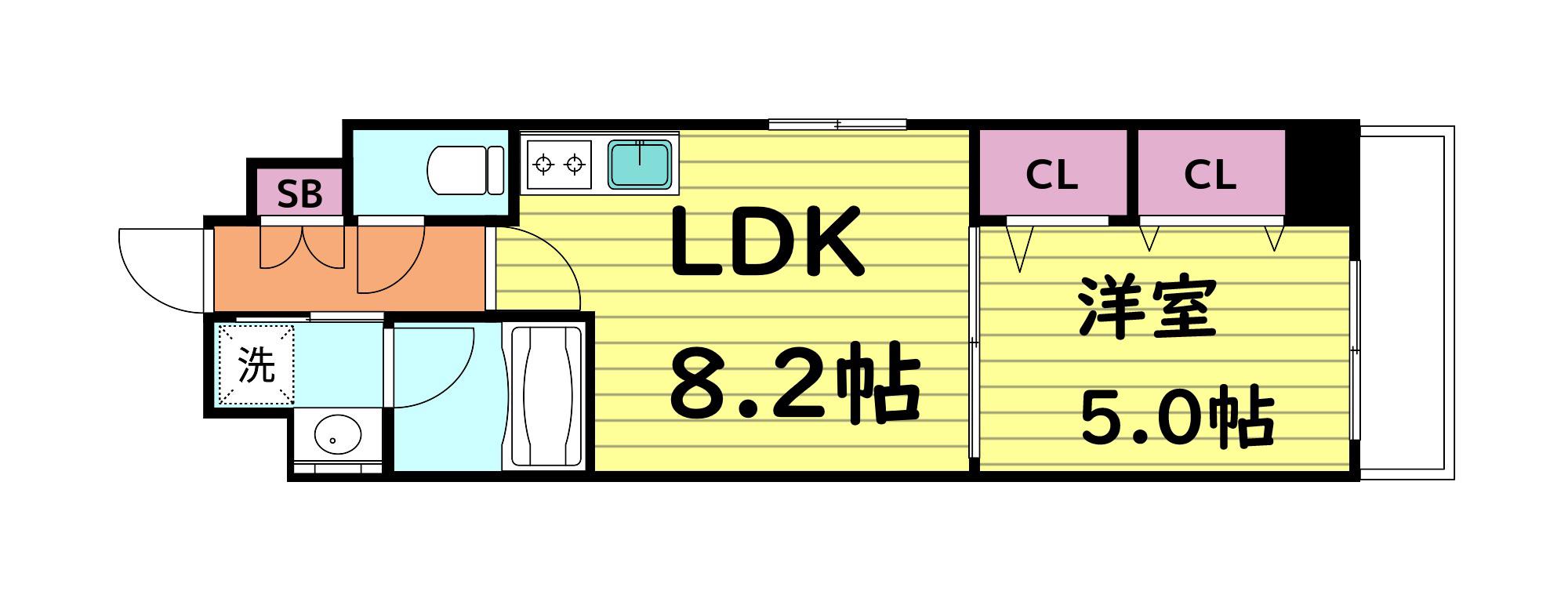 パインリッチ(1LDK/7階)の間取り写真
