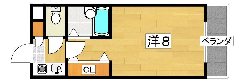 プレアール香里園駅前(1K/4階)の間取り写真