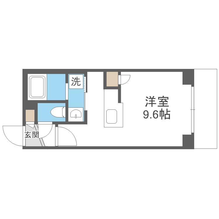 GRANDUKE北円山(ワンルーム/5階)の間取り写真