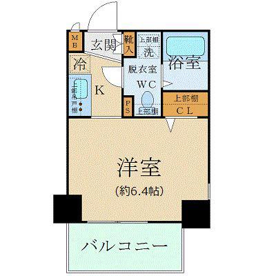 プレール・ドゥーク虎ノ門(1K/4階)の間取り写真