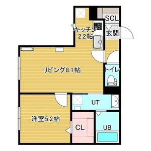 GRACIAS南平岸(1LDK/3階)の間取り写真