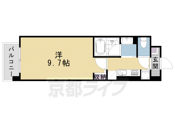 エトアル・K(1K/2階)の間取り写真