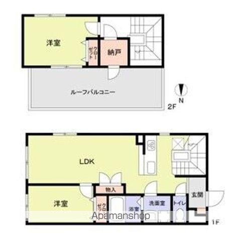 北新宿レーベル(2LDK/3階)の間取り写真