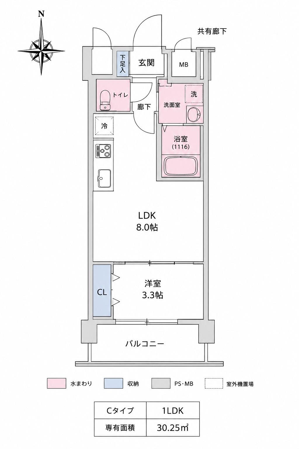 スプランディッドあびこ駅前DUE(1LDK/3階)の間取り写真
