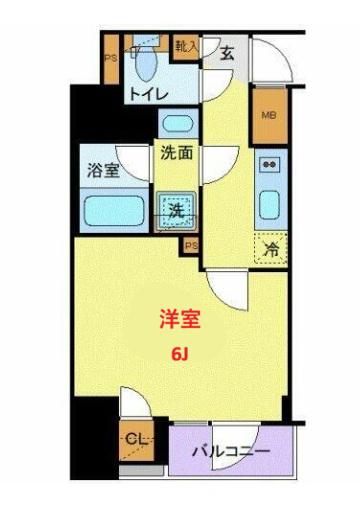 シーフォルム大森(1K/9階)の間取り写真