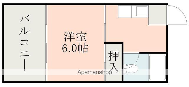 第2甲南パークマンション(1K/4階)の間取り写真