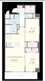 CASA DE ALIVIO(2LDK/5階)の間取り写真