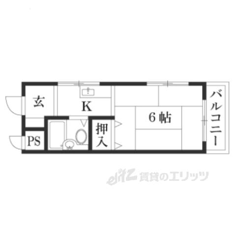 メゾン竹端(1K/3階)の間取り写真