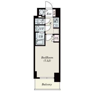 S-RESIDENCE難波BRILLER(1K/13階)の間取り写真