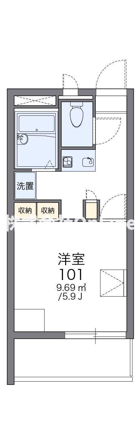 レオパレスT&T(1K/2階)の間取り写真
