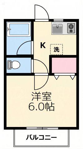 CAVE L DEA (1K/2階)の間取り写真