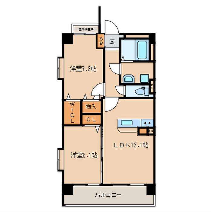 パークスタイル伊都(2LDK/4階)の間取り写真