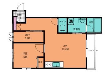 イトーハイツ江古田II(1LDK/2階)の間取り写真