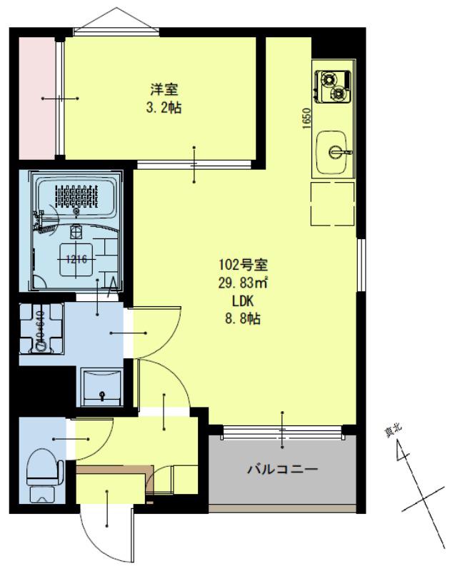 REGALEST荒井SL(1LDK/3階)の間取り写真