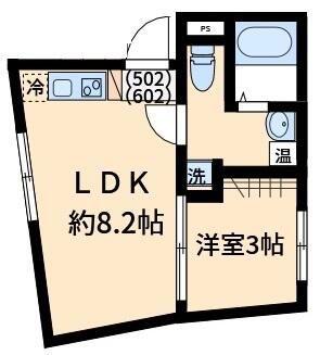 OMOCI DE SENGOKU(1LDK/5階)の間取り写真