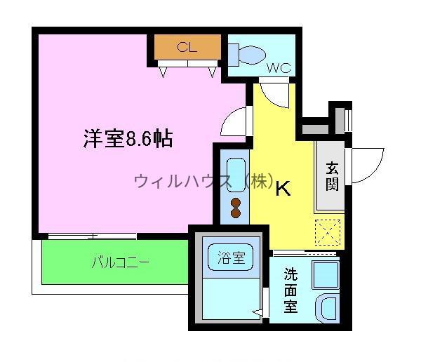 フジパレス鳳駅西5番館(1K/2階)の間取り写真