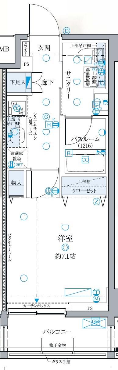 クレヴィスタ板橋西台III(1K/2階)の間取り写真