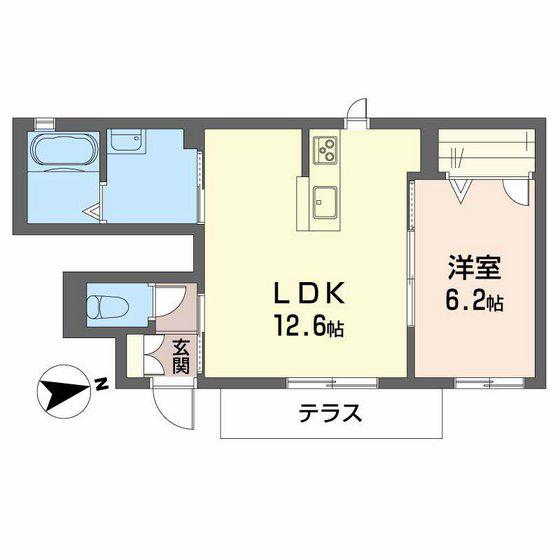アルトピアーノ京山(1LDK/1階)の間取り写真