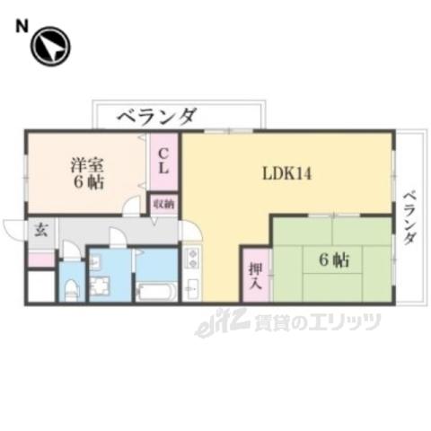 S・Yグランドビル(2LDK/7階)の間取り写真