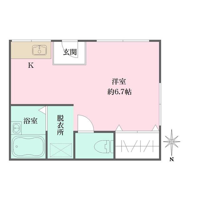 江口マンション(ワンルーム/1階)の間取り写真