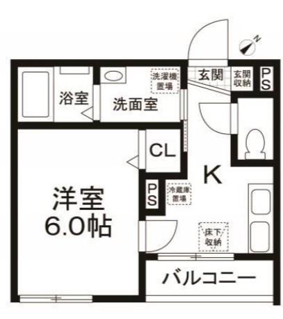 メゾンフォレスト(1K/1階)の間取り写真